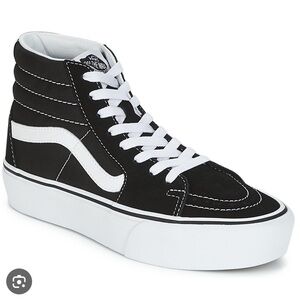 Vans High-Top Black and White Sneakers